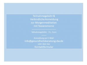 Morgenmeditation Daniela Weh Gesundheitsberatung