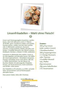 LInsenfrikadellen - "Mahl" ohne Fleisch Daniela Weh Gesundheitsberatung