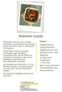 Rhabarber Crumble Daniela Weh Gesundheitsberatung