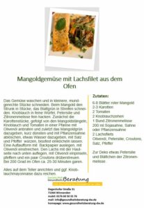 Mangoldgemüse mit Lachsfilet - Daniela Weh Gesundheitsberatung