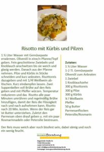 Risotto mit Kürbis und Pilzen - Daniela Weh Gesundheitsberatung