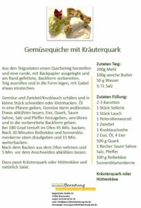 Gemüsequiche - Daniela Weh Gesundheitsberatung