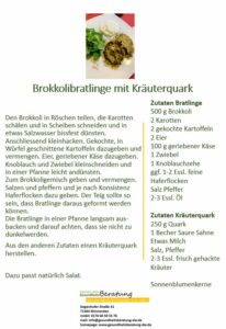 Brokkolibratlinge mit Kräuterquark - Daniela Weh Gesundheitsberatung